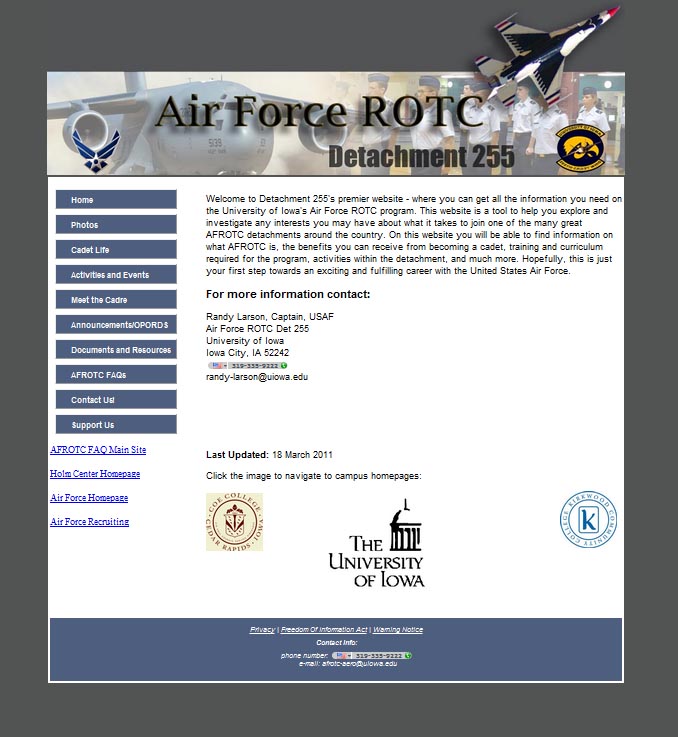 AFROTC detachment 255 website